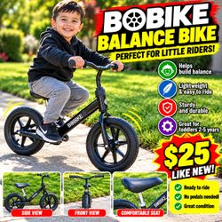 Bobike Kids Balance Bike Black