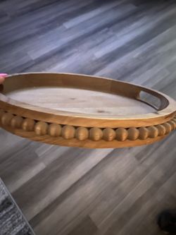 Round Wooden Tray
