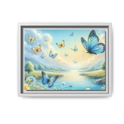Butterfly Landscape Framed Art  Size: 12" x 9" (Horizontal)