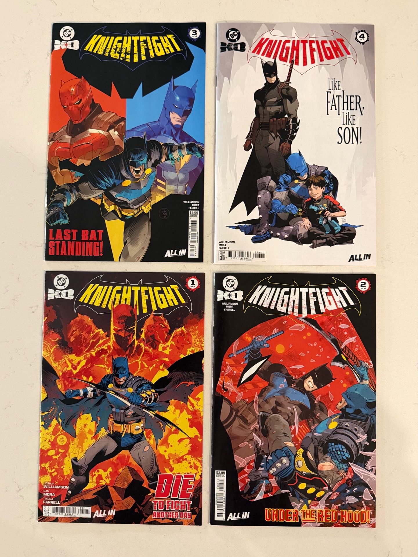 DC KO KnightFight #1–4 NM Complete Set 1st Printings Cover A’s 🔥 NEW!