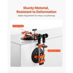 8#Seamless Seam Setter, 2 Packs Granite Seam Setter with 6 in Vacuum Suction Cups, Seam Joiner for Seam Joining & Leveling, 90°-120° Adjustable, Count