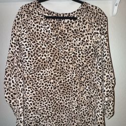 Torrid Harper 3/4 Sleeve Cheetah Pullover Blouse - Woman’s Size 3