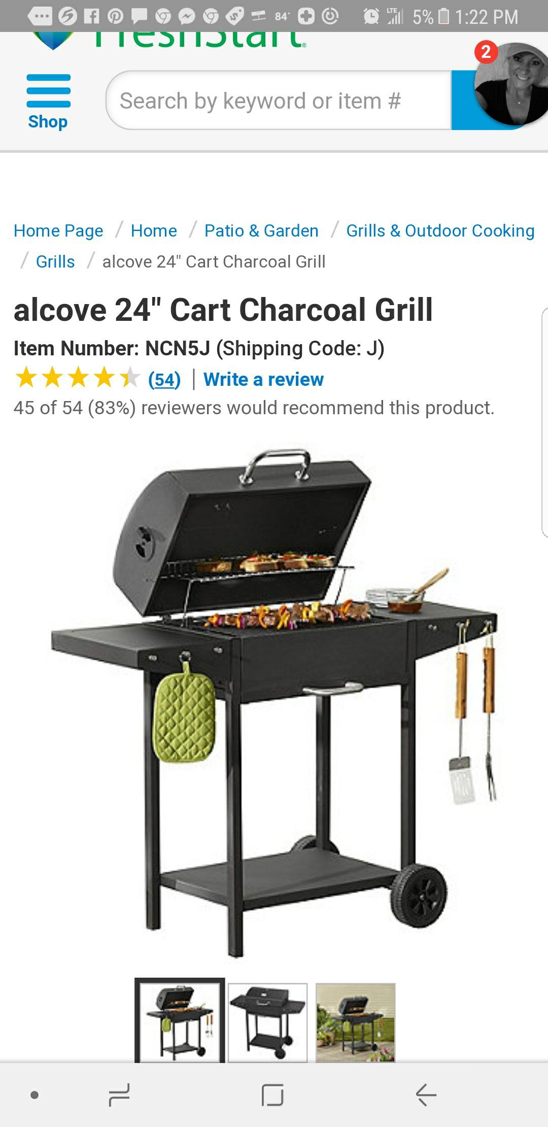 Alcove Cart Charcoal grill Sale Memphis, TN - OfferUp