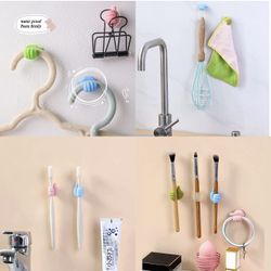 10PCS Silicone Thumb Wall Hook Adhesive Cable Holder Desk Self-Adhesive Set