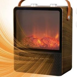 Retro Portable Electric Fireplace