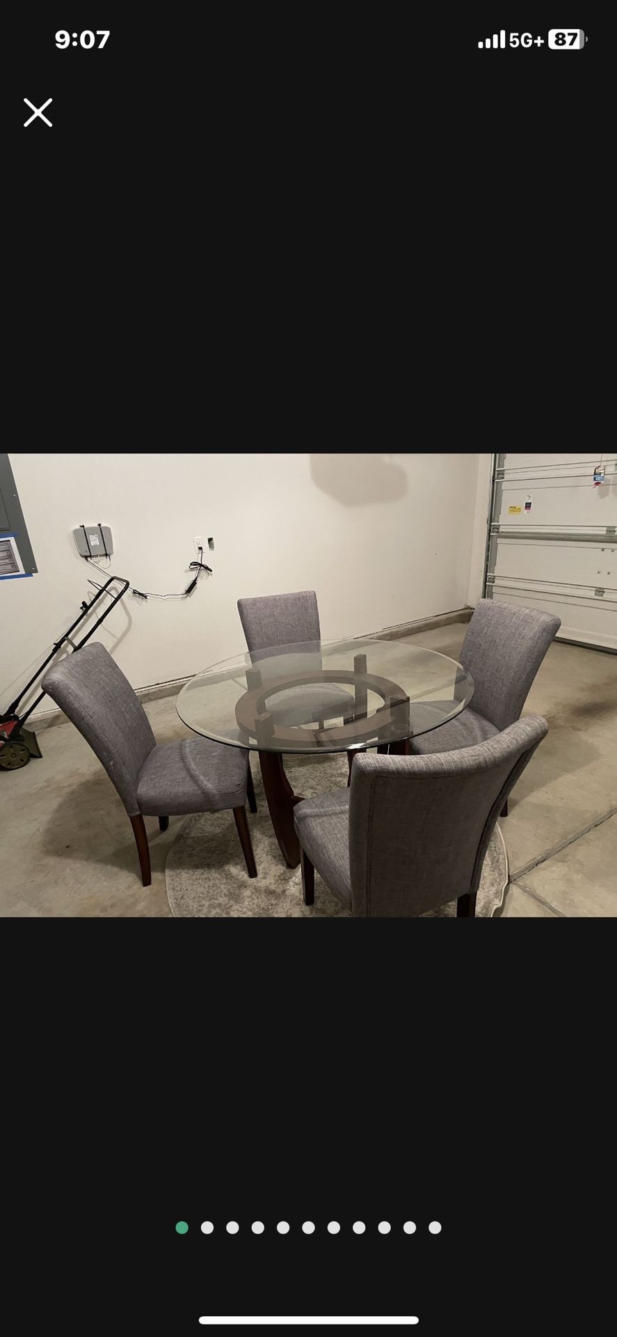 Glass Dining Table With Four Chairs