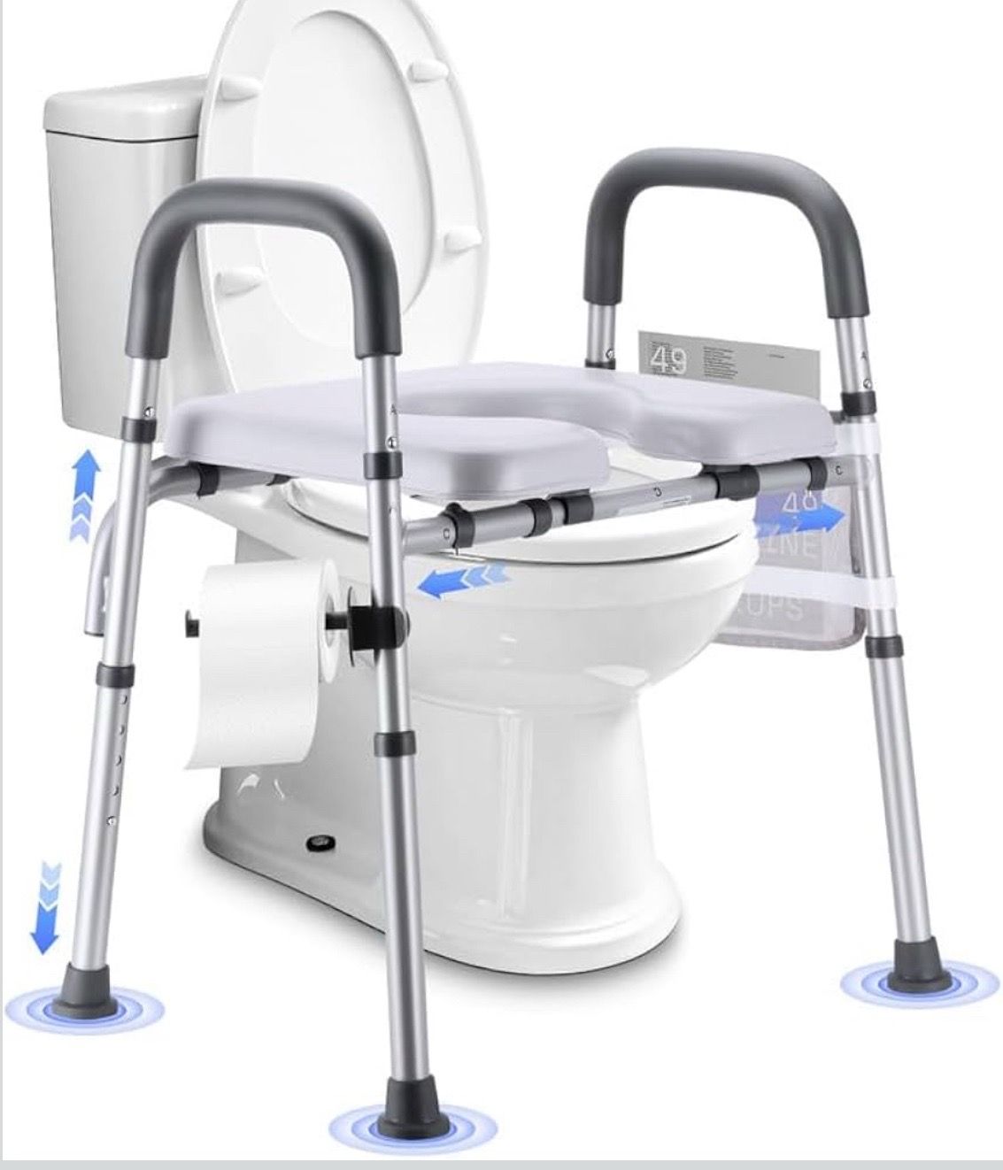Brand New Raised Toilet Seat with Handles