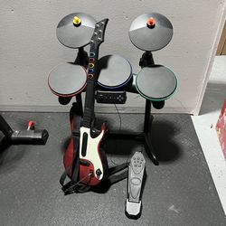 Sony PlayStation 3 PS3 Guitar Hero Drums & Guitar