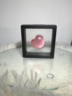 Pink Cat Eye Heart In Display Box 