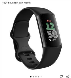 Fitbit Charge 6 Fitness Tracker with Heart Rate, GPS, Obsidian