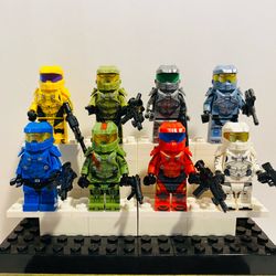 Halo Game Mega Construx Minifigures Spartans| New Custom LEGO Compatible Toys