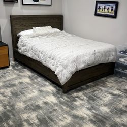 Queen Bed Frame & Mattress 