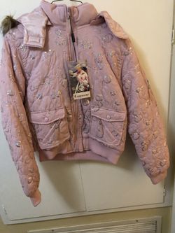 Beautiful light pink sequined jacket size L ( New)
