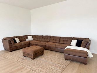 Oversized Faux Leather sectional