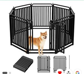 Thickened Metal Tube Dog Playpen Outdoor, Low Threshold Dog Pen, Heavy Duty 40" H 8 Panels for Pet Playpens Indoor, Portable Pet Fence for Yard RV Cam