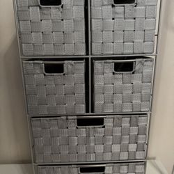 6 cube storage tower organizer 