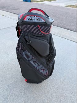 OGIO GOLF SILENCER CART BAG Black Red Gray 15 Way Top