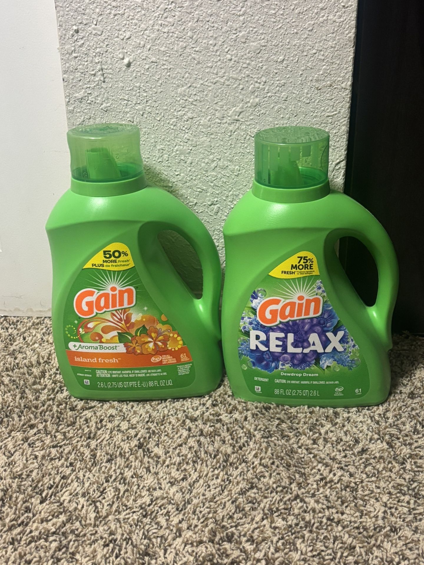 2 Gain laundry detergents 88oz