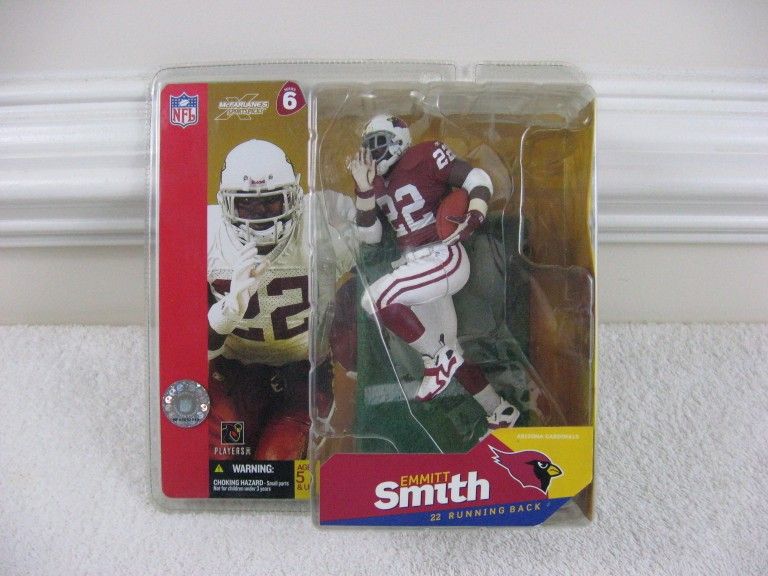 Emmit Smith Arizona Cardinals Action Figure By McFarlane's Series 6-NEW
