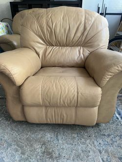 Tan Leather Oversized Armchair 2