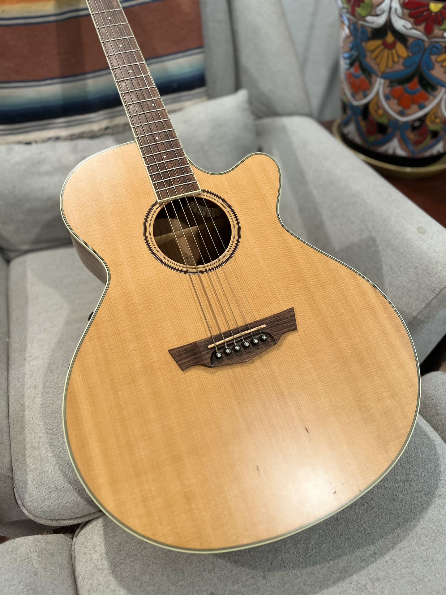 Parkwood PW-370M Acoustic Electric Guitar With Case