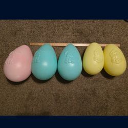 (5) Giant Plastic Easter Eggs