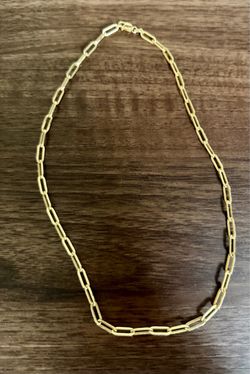 Cadena PaperClip 10k, 18”, 4mm y 4.9g