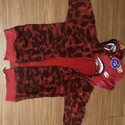 Red bape  hoodie