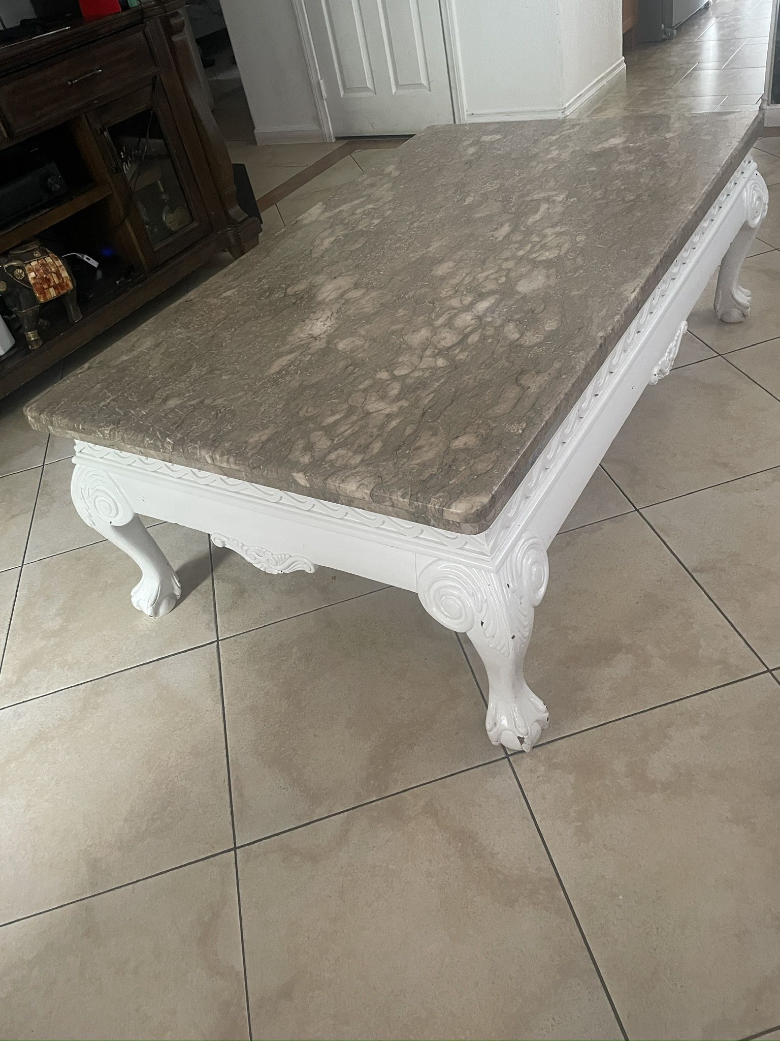 Coffee Table With Marble Top