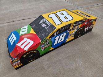 M&M Car Kyle Busch #18 Nascar Cardboard Racecar Store Display