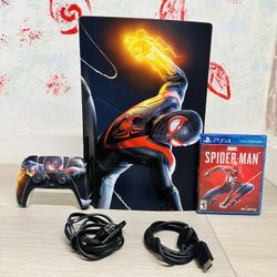 Sony PlayStation 5 - 825GB , Bonus 1 Game Spider Man   ( Used Very New  )