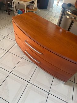 Cherry Wood 2-Drawer tv stand dresser