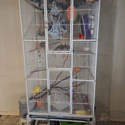 Large Rolling Bird Cage