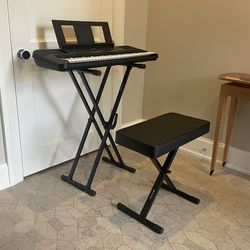 Keyboard, Stand, & Stool (Lakeview) 