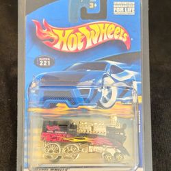 Hot Wheels 🔥 🛞 $10 Black Rail Rodder With Flames, Protective Display Case Included 