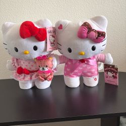 Hello Kitty  Valentine animated plush $40 dollars each