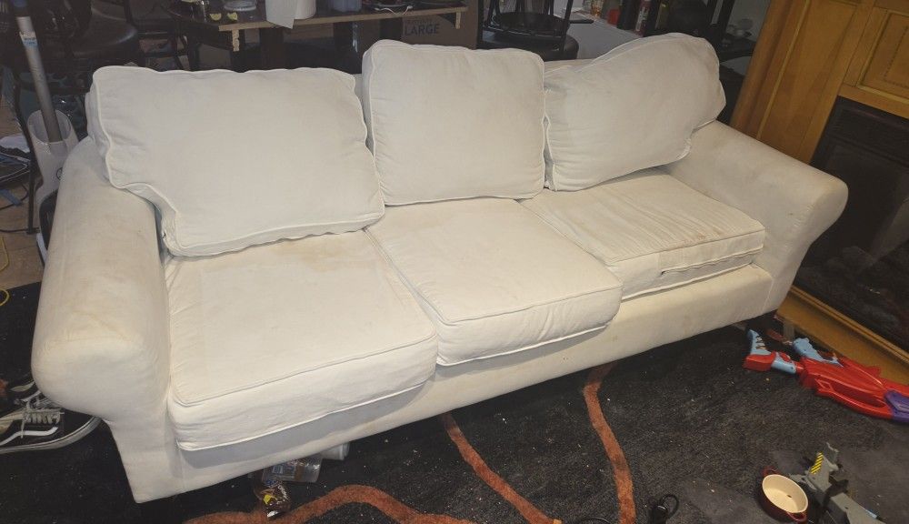 Comfy White Couch