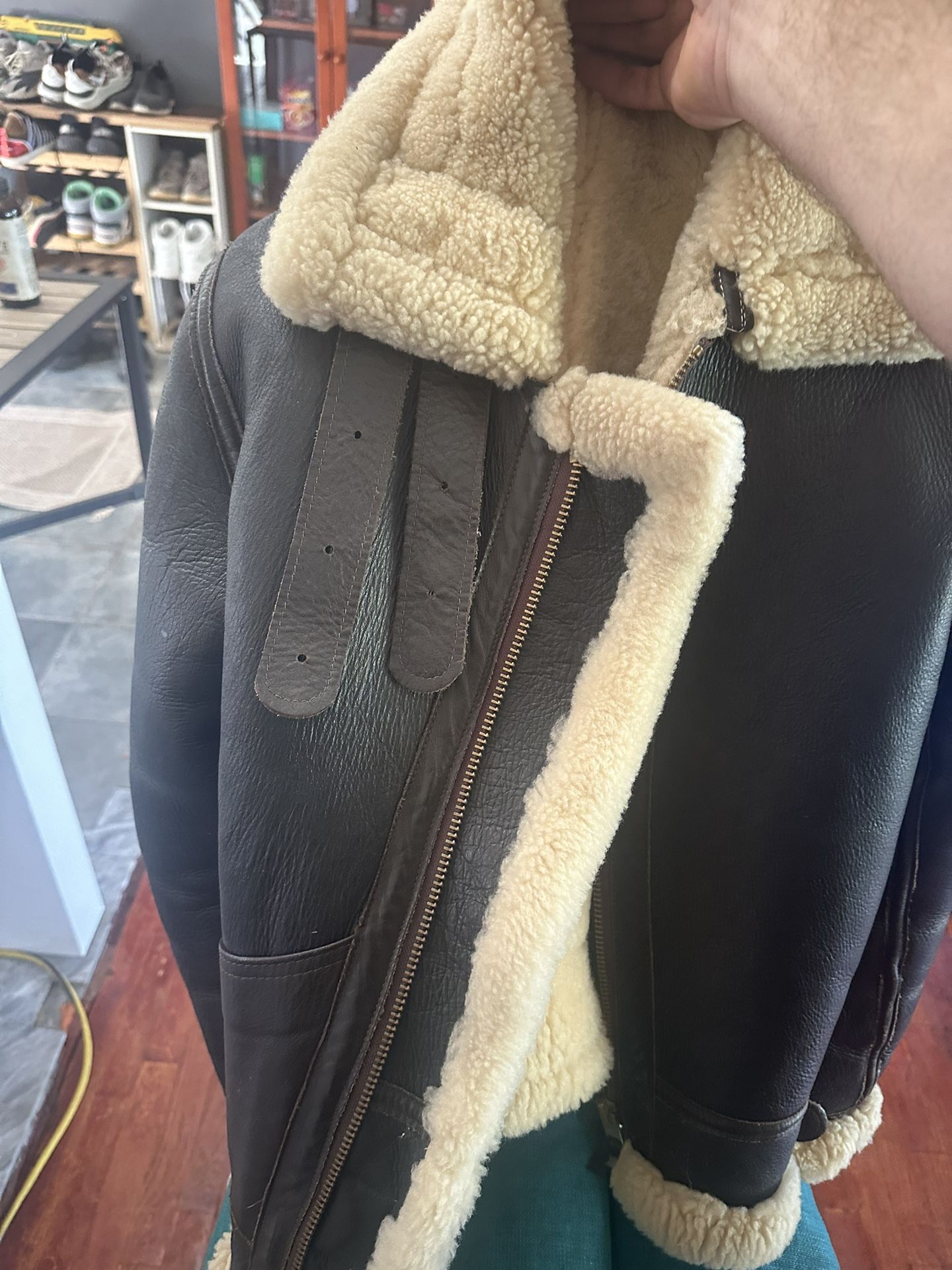 Leather Vintage Bomber Jacket - Made In California