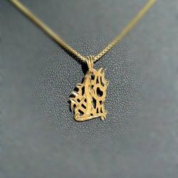 Jewelry 14k solid yellow gold number one MOM Pendant charm