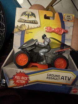 DC COMICS BATMAN UNLIMITED GROUND ASSAULT ATV PULL-BACK ACTION DKN49 *NEW*