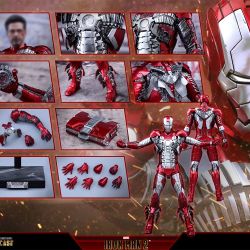 Hot Toys Iron Man MARK V  Die-Cast MMS400 D18 Open Box Never Displayed  MINT