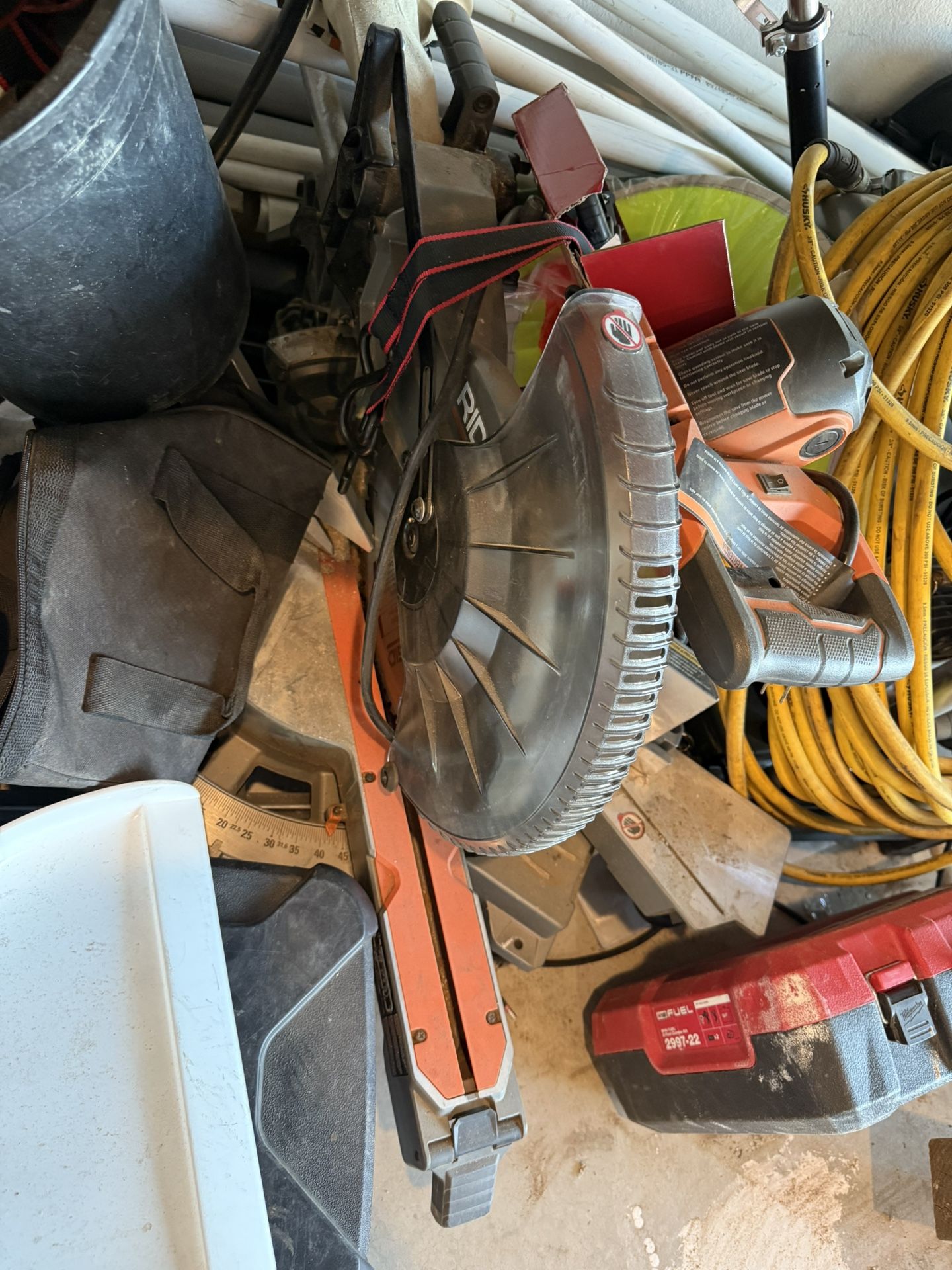 Ridgid Power Tool Dual Bevel Sliding Miter Saw Multi-Material