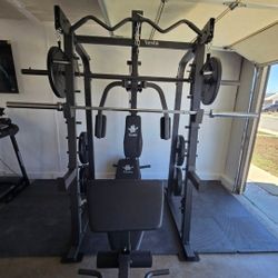 Smith Machine 2001 | Multi-Use Adj Bench | Gym Equipment | Fitness | Squat Rack | Excercise |🔴WEIGHTS AND BARBELL SOLD SEPARATELY 🔴 FREE DELIVERY 🚚