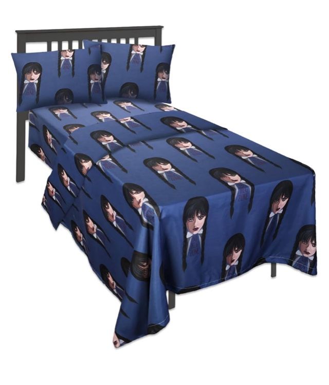 Wednesday Addams Twin Sheet Set new