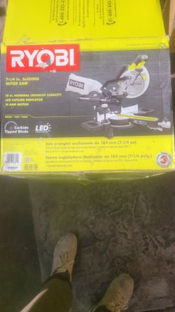 Ryobi 10 Amp 7-1/4" Sliding Miter Saw W/LED Cutline Indicator!!!