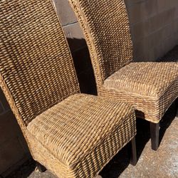 Wooden Woven Abaca Chairs 