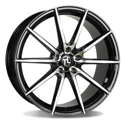 20x9 TRAKLITE ANGLE Machine Face / Gloss Black