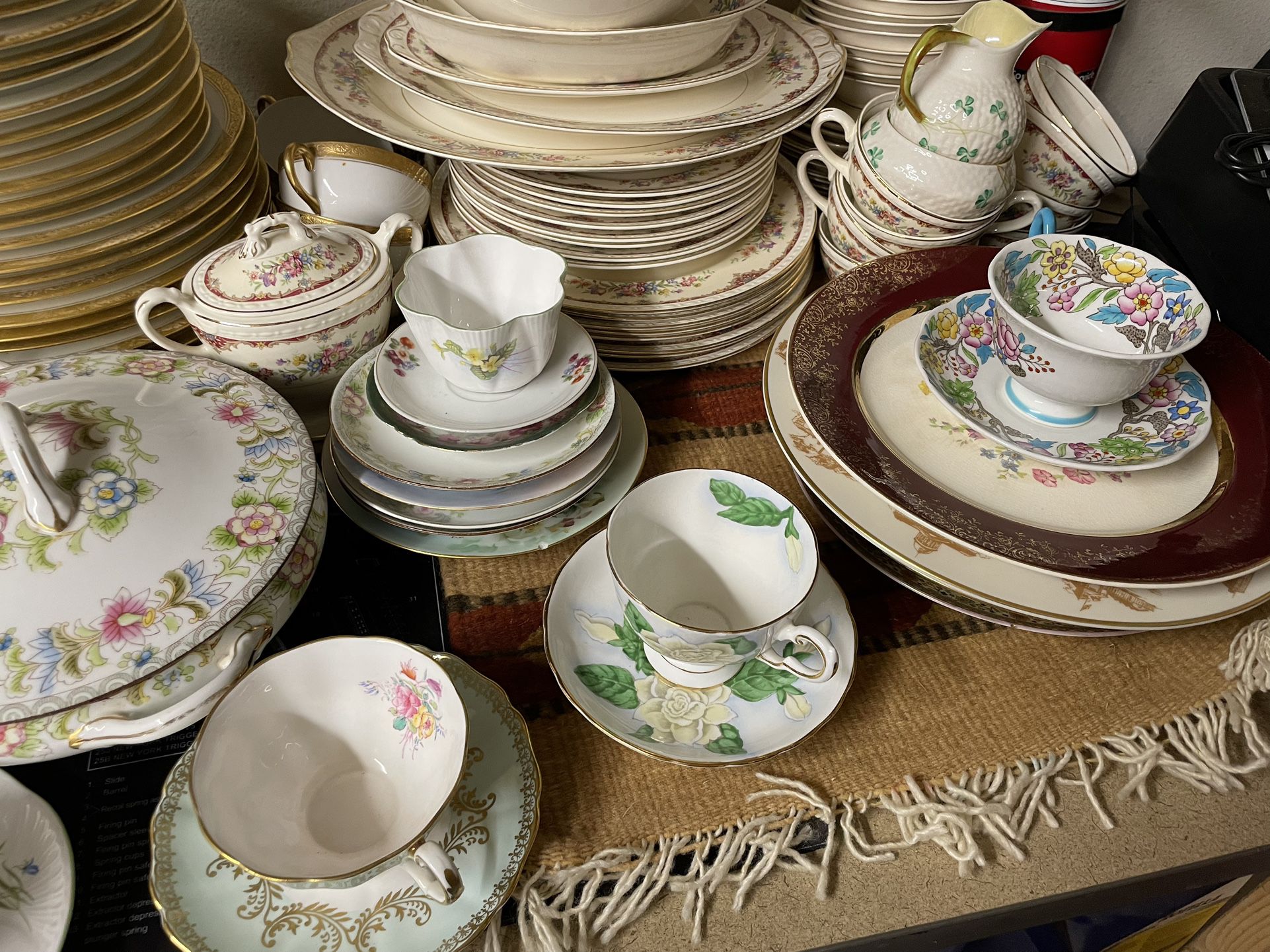 Tea Cups, Plate Sets, Antique China.  
