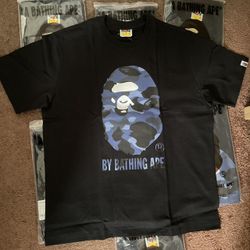 Small Black & Blue Camo Bape Tee