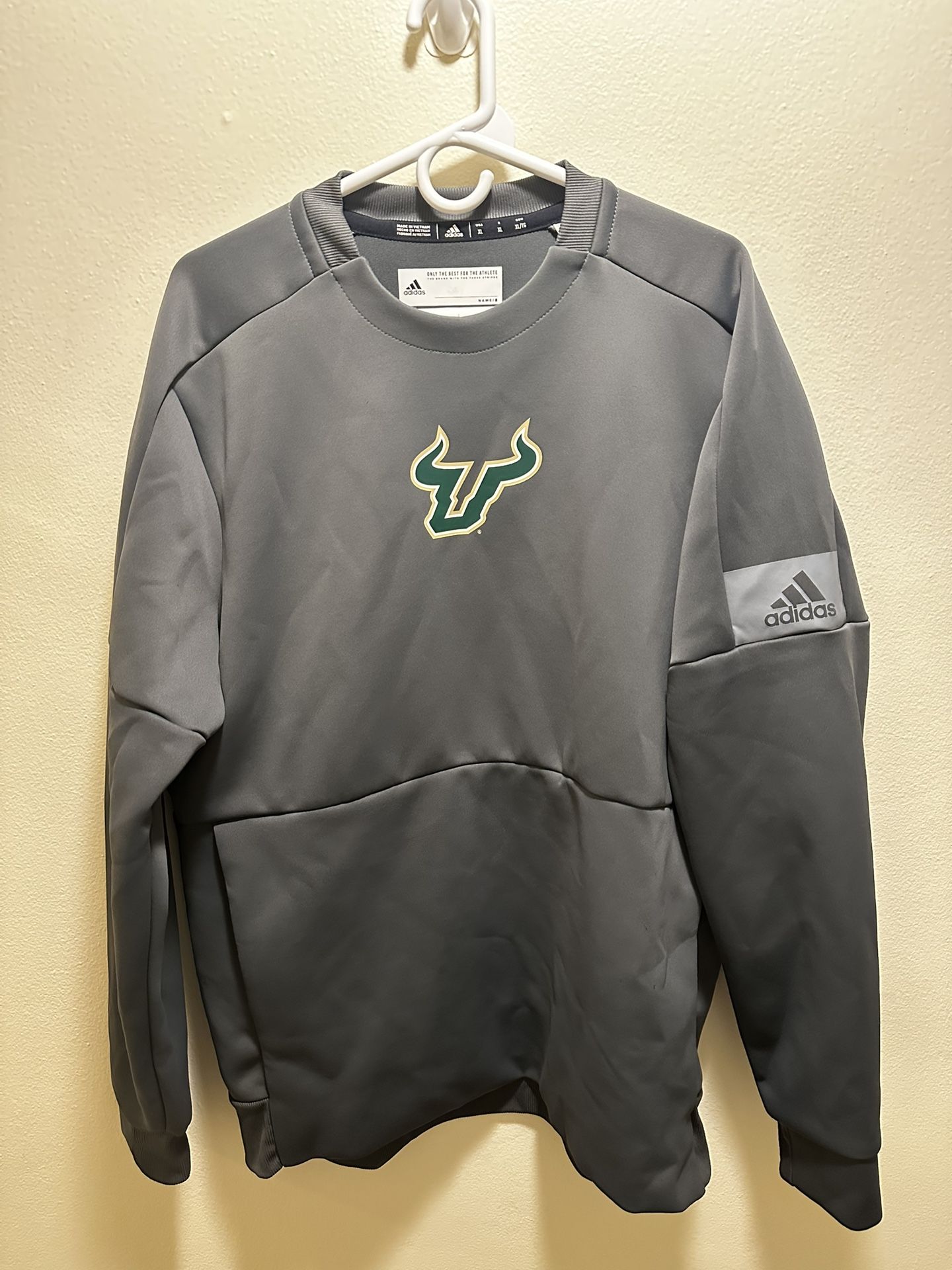 USF University of South Florida Grey Pullover Sweatshirt Adidas Men’s XL